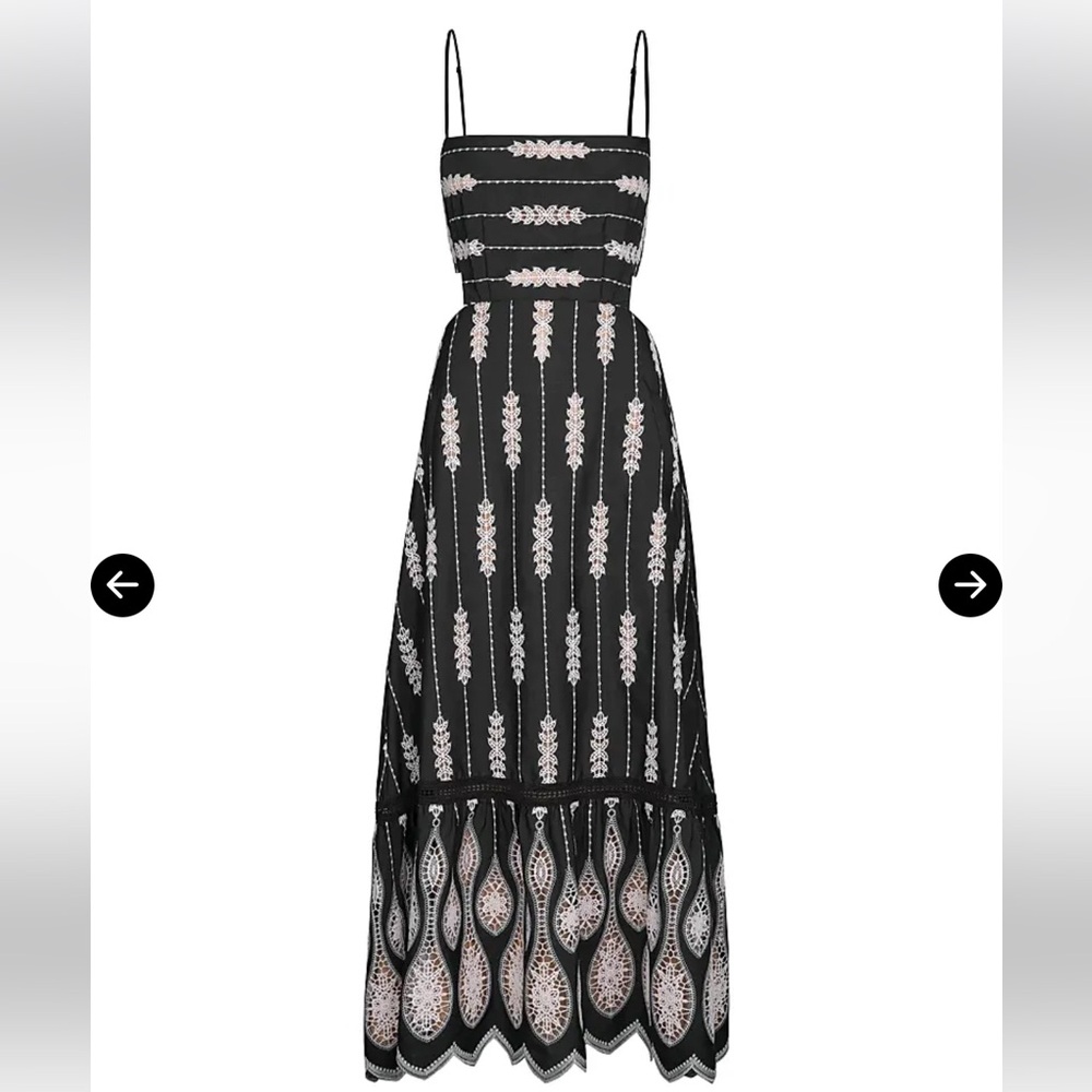NWT New JOHANNA ORTIZ Nostalgica Midi Dress Size 2 - Picture 3 of 5